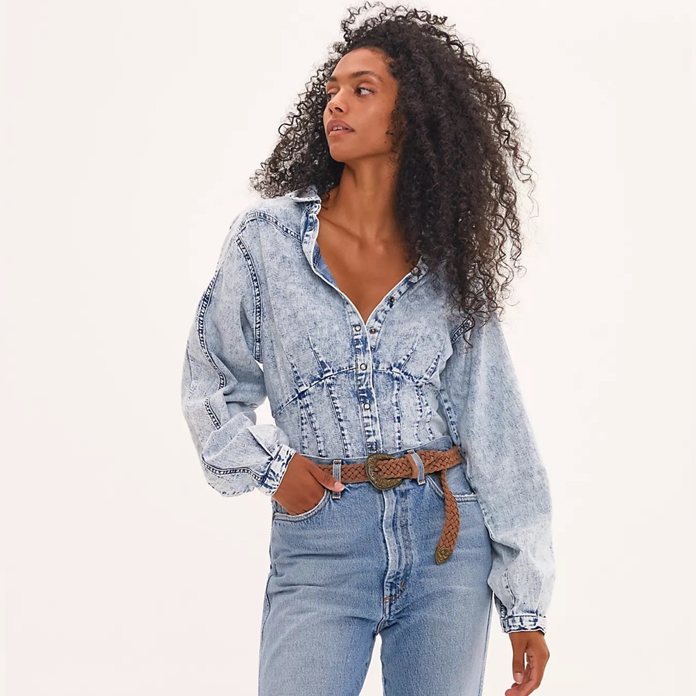 Free People | Kennedy Denim Blouse